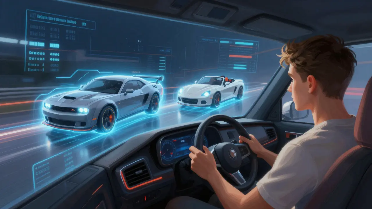 Dynamic car ads adapt to a player's driving style in a racing simulation, visually personalized through AI.